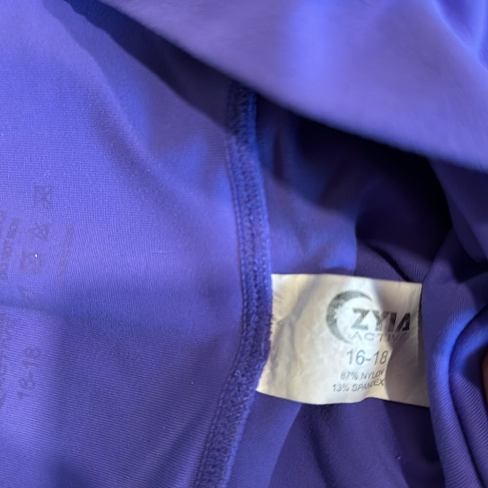 Zyia Active Purple Capri Leggings Size 16-18 - Picture 2 of 6